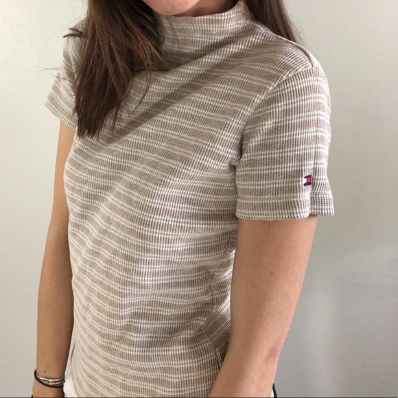 Tommy Hilfiger Tops - Tommy Hilfiger Striped Mock Neck Top
